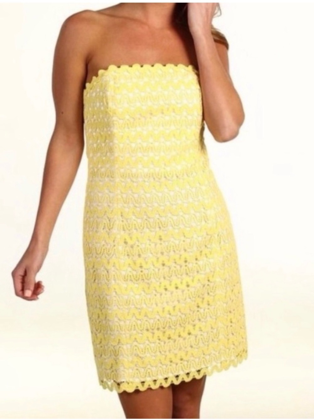 Lilly Pulitzer Yellow Lace Mini Dress